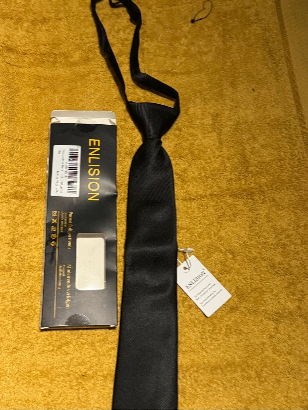 Black Kids Pre-tied Tie for Children
